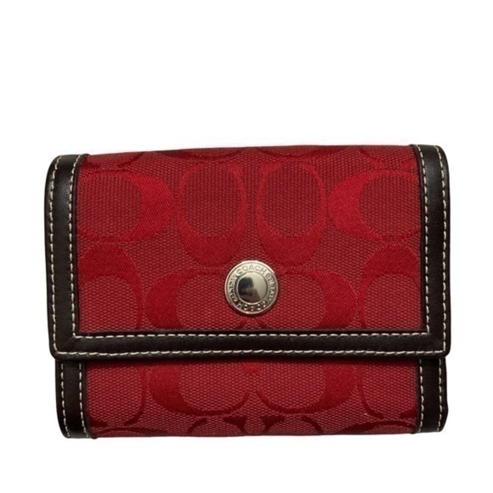 Coach signature c vintage red y2k compact wallet